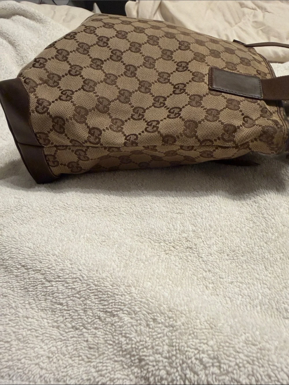Gucci Tan/Brown GG Canvas Messenger Bag